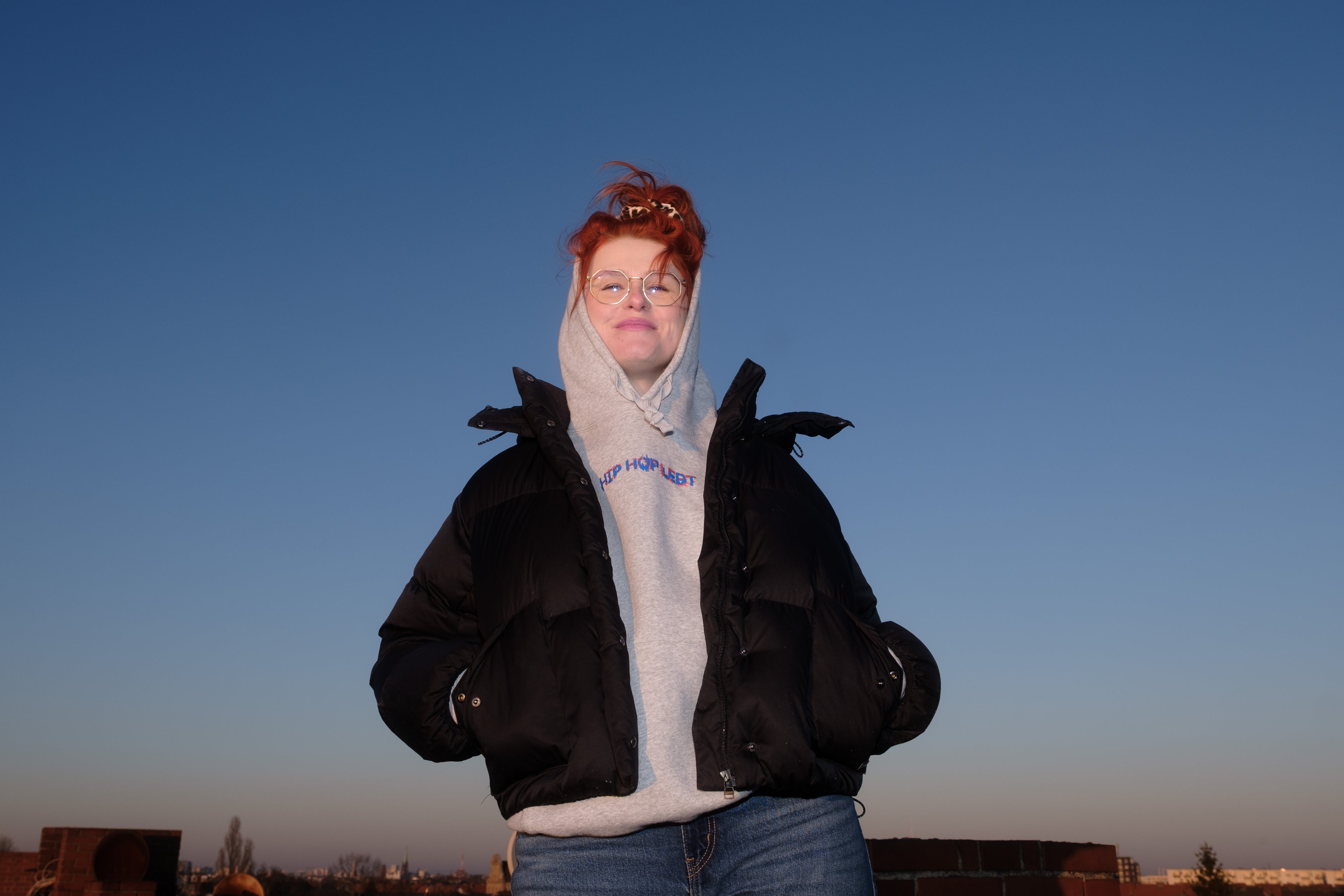 Hoodie - Hip Hop Lebt GLITCH BACKPRINT